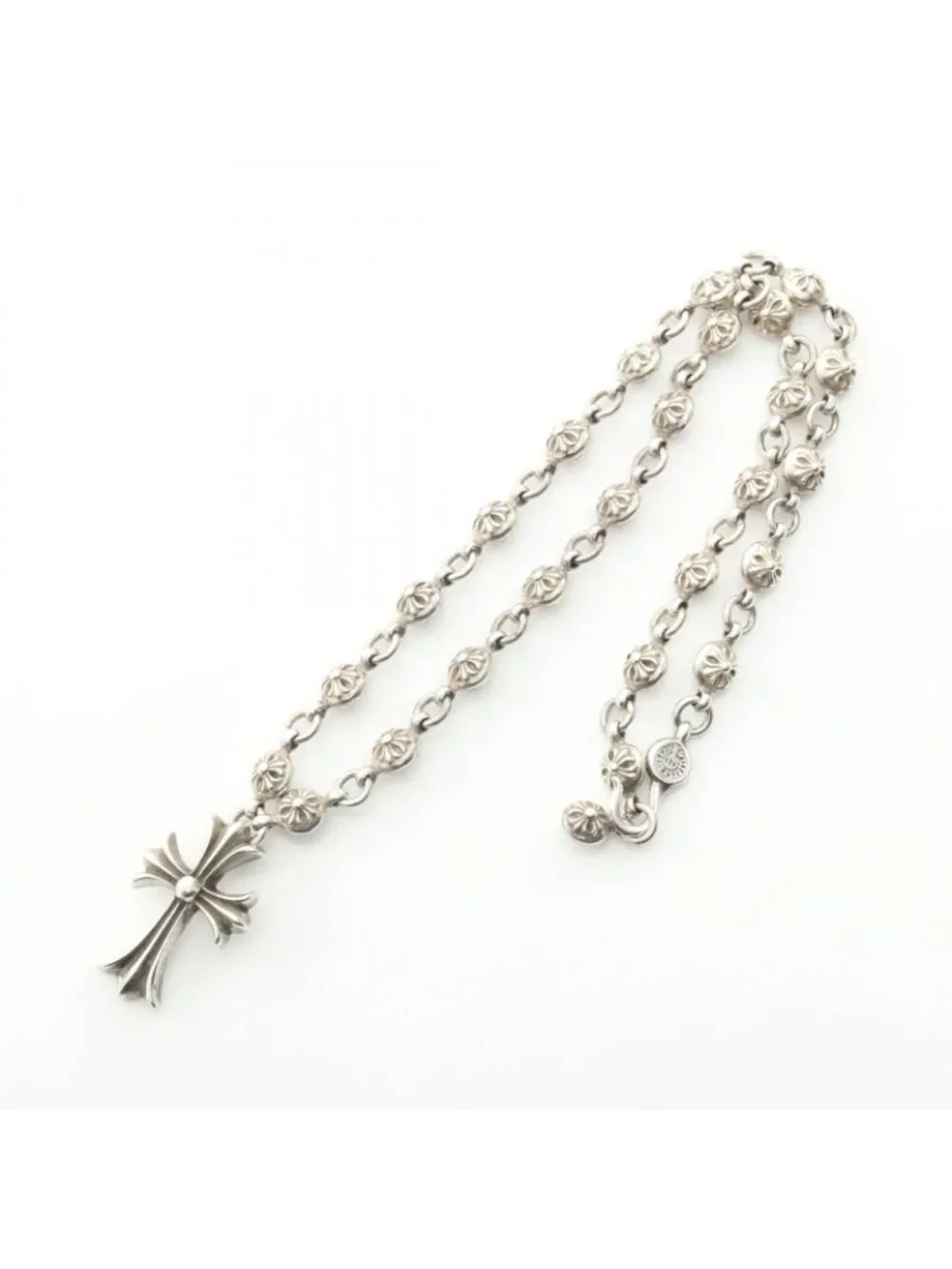 Chrome Hearts Ha Necklace Cross 925 Sterling Silver